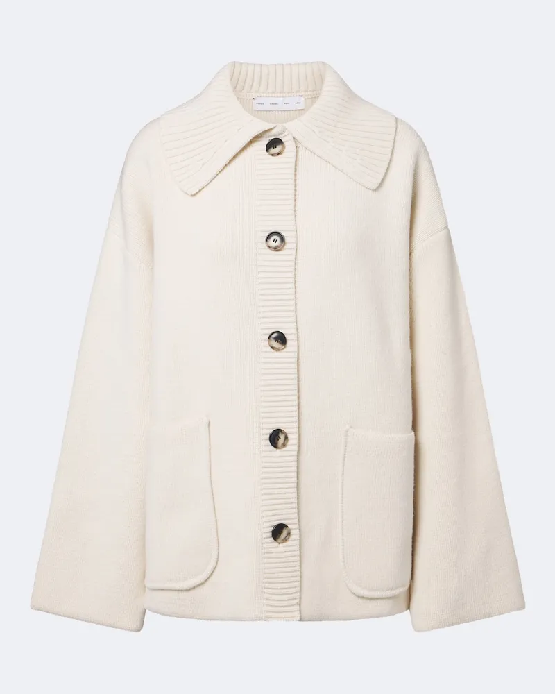 Proenza Schouler Jacke Nelly aus Wolle Weiß