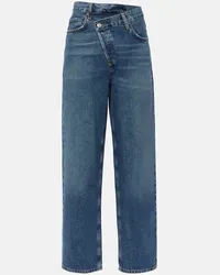 AGOLDE Wide-Leg Jeans Criss Cross Blau