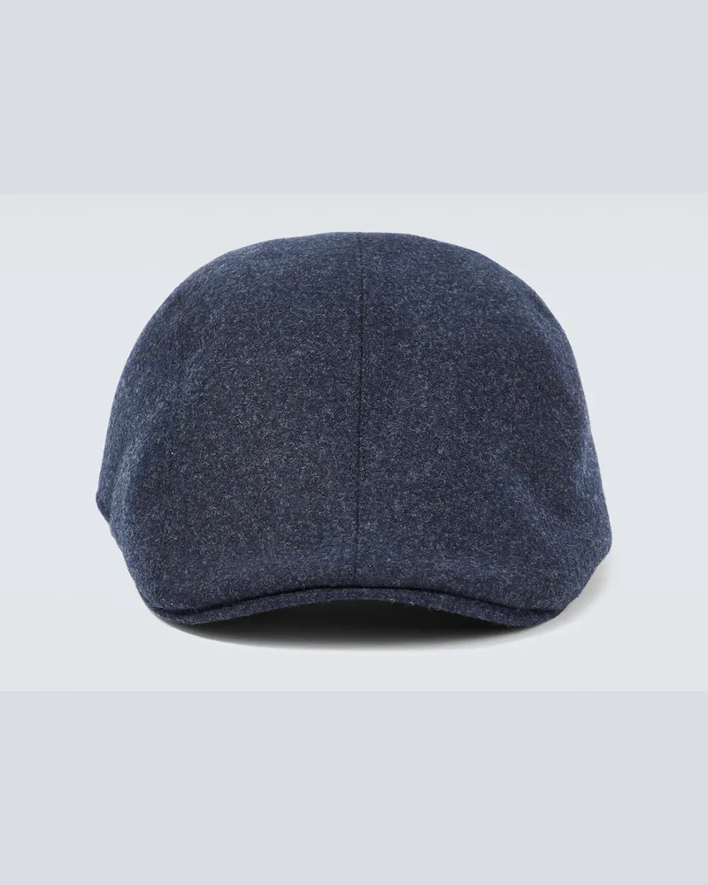 Brunello Cucinelli Cap aus Wolle Blau