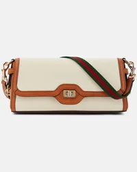 Gucci Schultertasche  Luce Small aus Canvas Weiss