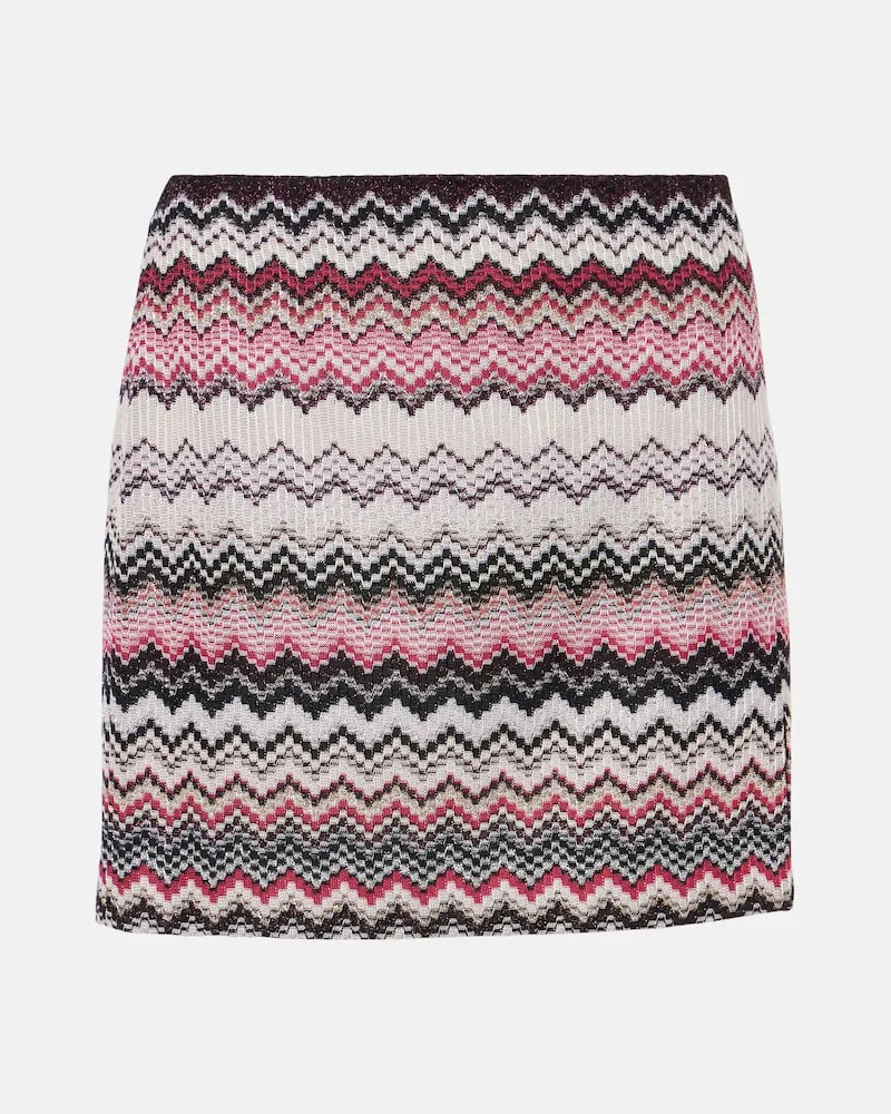 Missoni Minirock aus Häkelstrick Pink
