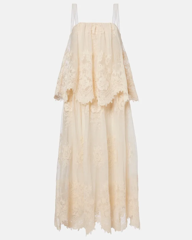 Zimmermann Midikleid Hypnotic aus Spitze Weiß