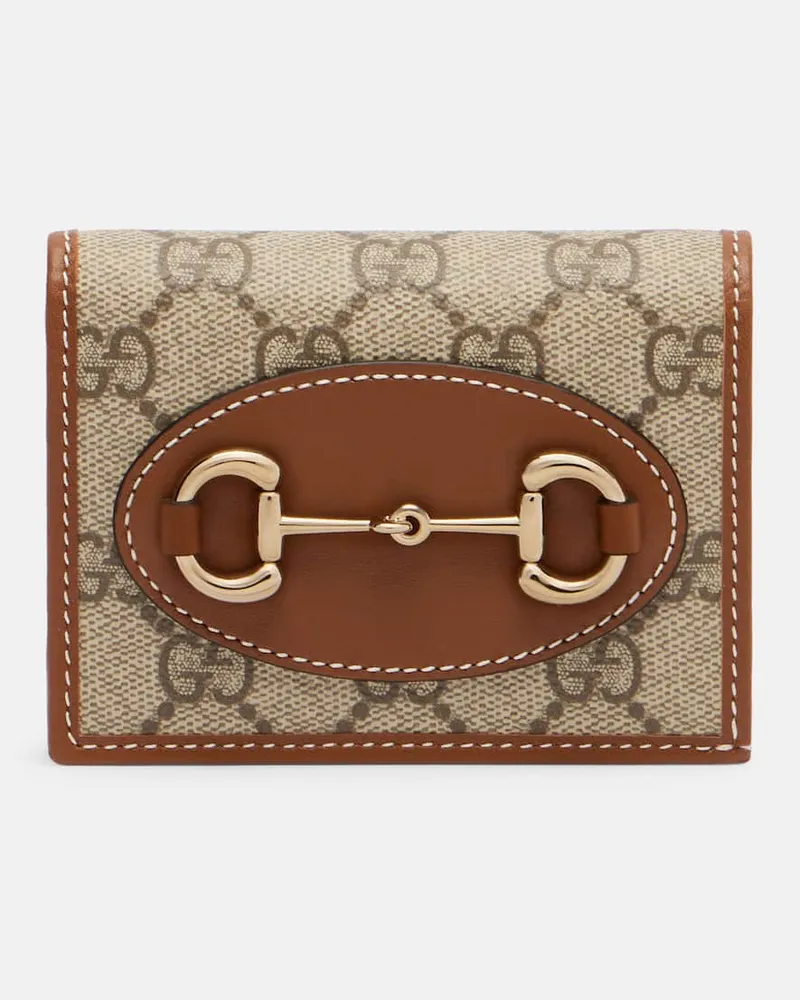 Gucci Portemonnaie Horsebit 1955 mit Leder Beige