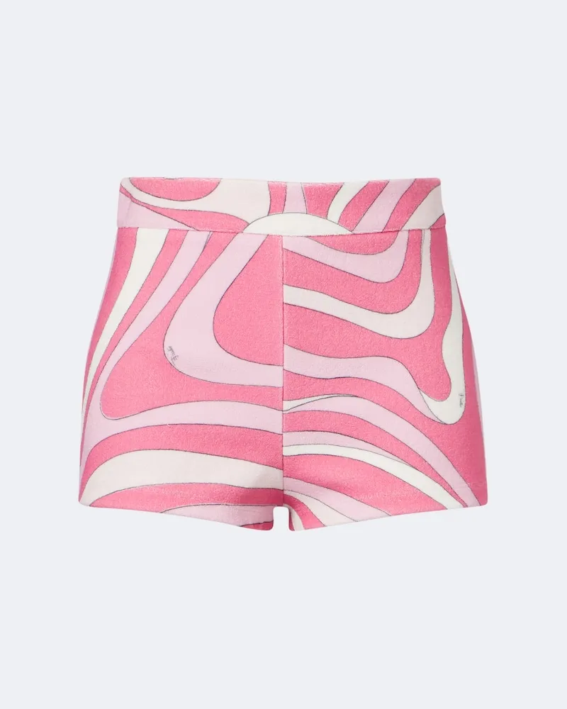 Emilio Pucci Shorts Marmo aus Frottee Rosa