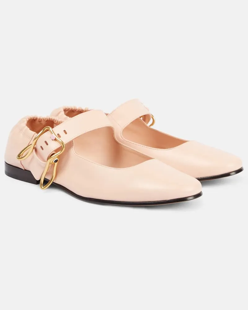 Bottega Veneta Mary-Jane-Ballerinas Astaire aus Leder Rosa