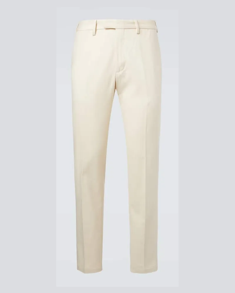 Thom Sweeney Chinohose aus Baumwoll-Twill Weiß