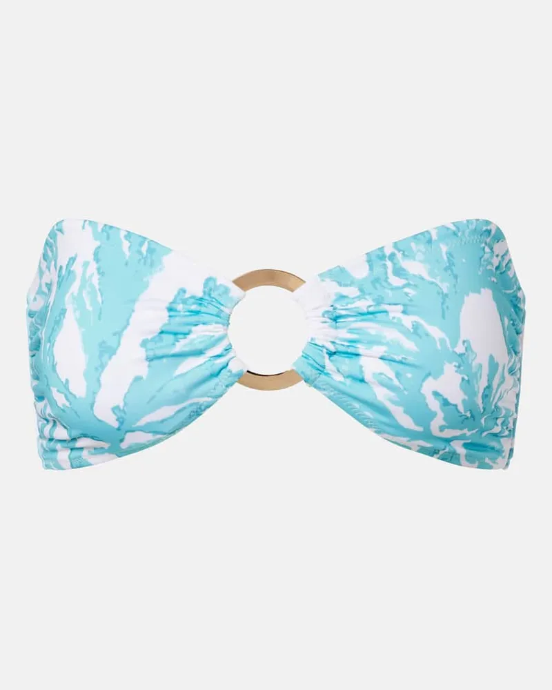 Alexandra Miro Bedrucktes Bikini-Oberteil Carlotta Blau