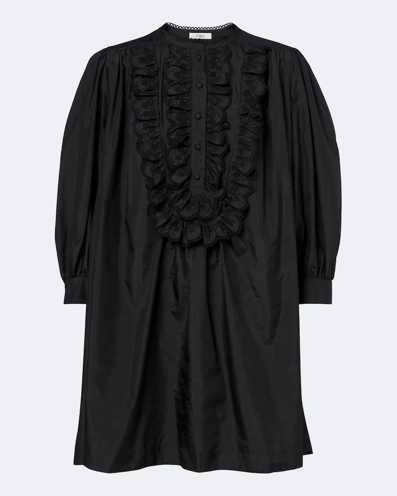 Chloé Chloé Minikleid aus Taft Schwarz