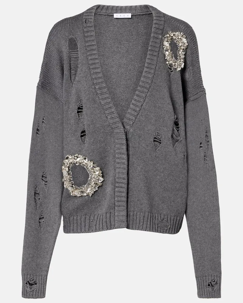 Area Cardigan aus Baumwolle und Kaschmir Grau