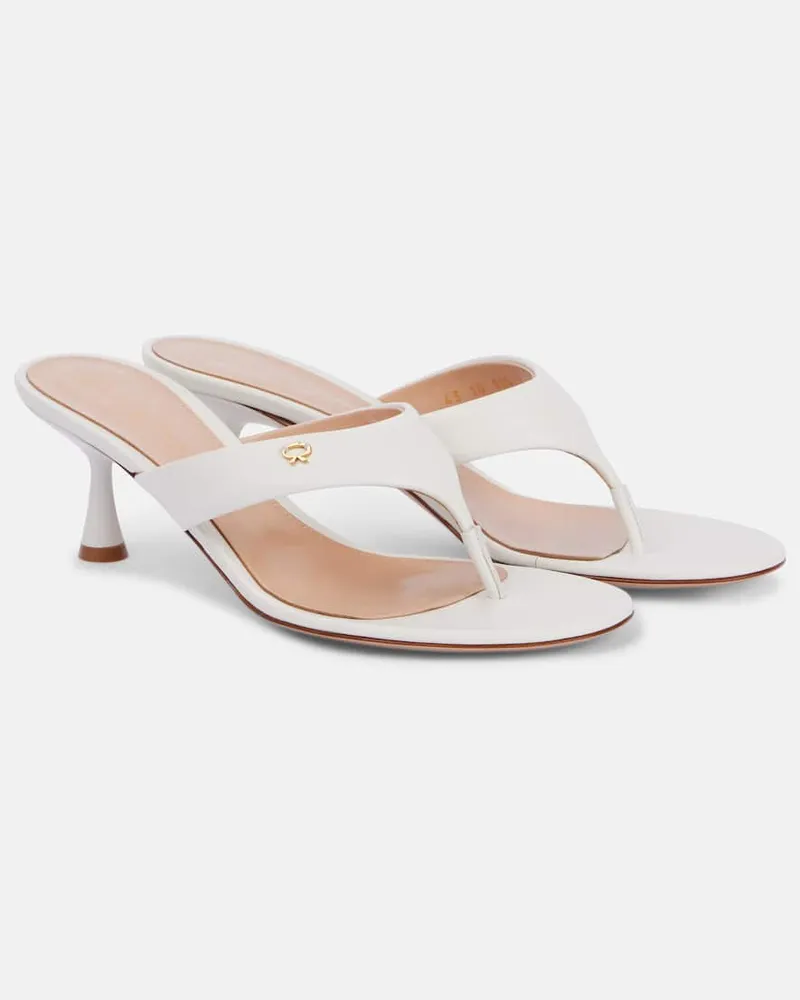 Gianvito Rossi Sandalen Ascent 55 aus Leder Weiß