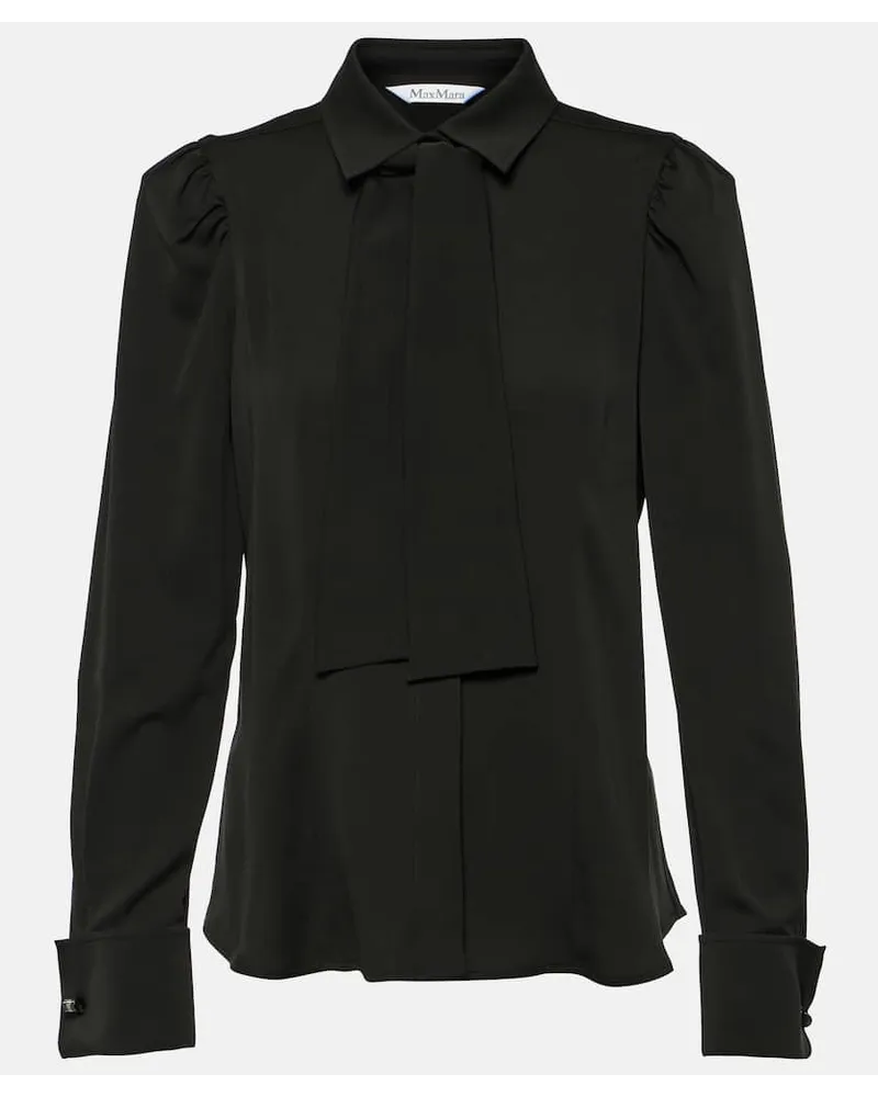 Max Mara Bluse Paraggi aus Seide Schwarz