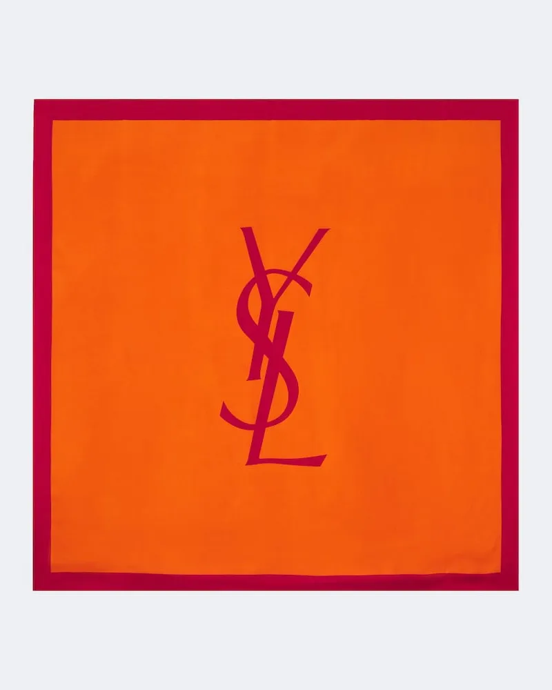 Saint Laurent Tuch Cassandre aus Seiden-Till Orange