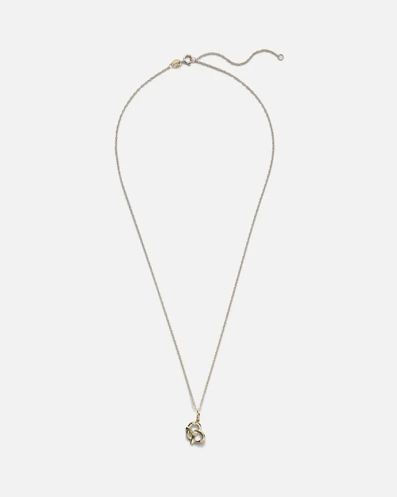 Stone & Strand Halskette Salt To My Pretzel aus 10kt Gelbgold mit Diamanten Gold