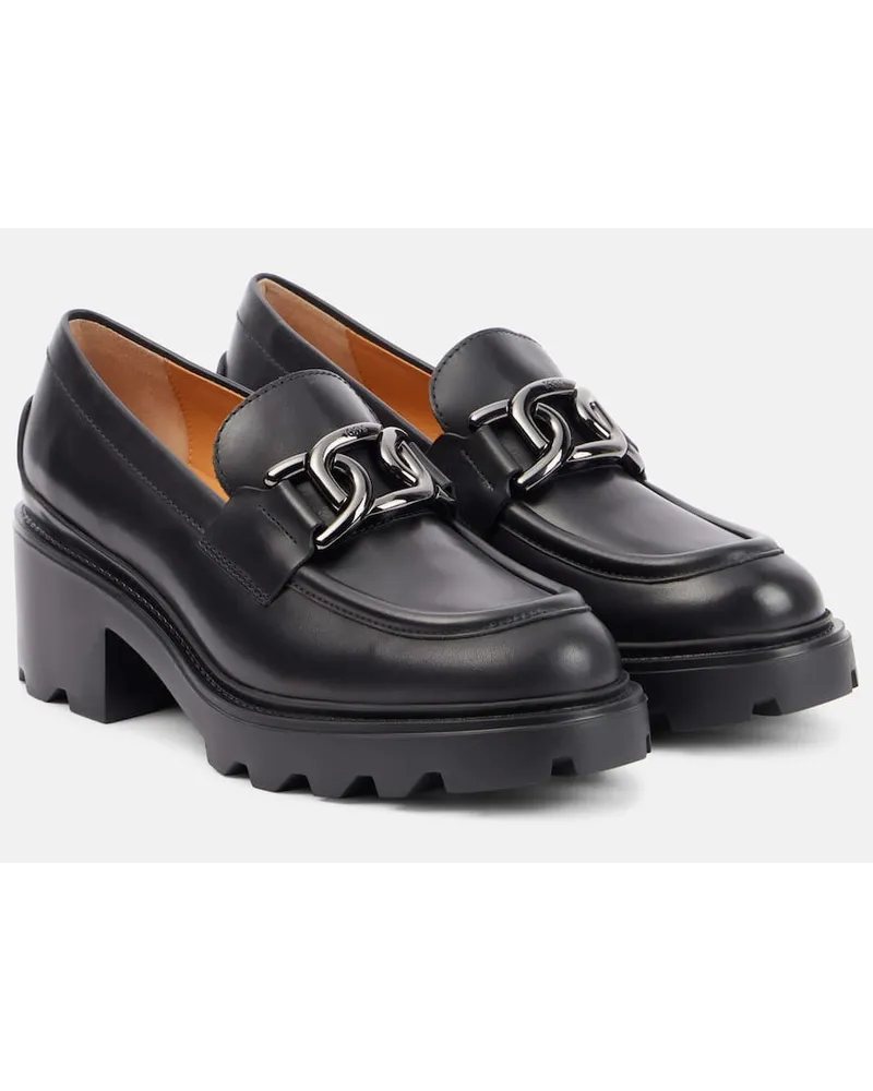 TOD'S Plateau-Loafers Kate aus Leder Schwarz