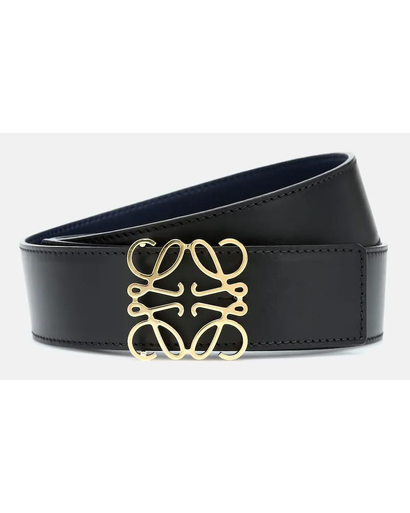 Loewe Gürtel Anagram aus Leder Schwarz
