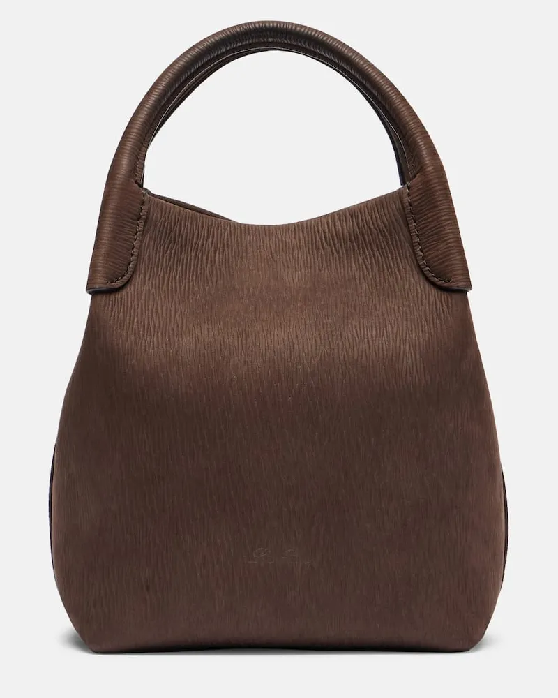 Loro Piana Tote Bag Bale Small aus Leder Braun