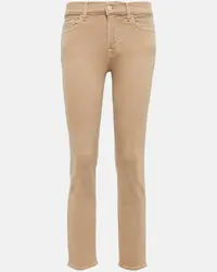 7 for all mankind Mid-Rise Slim Jeans Roxanne Beige