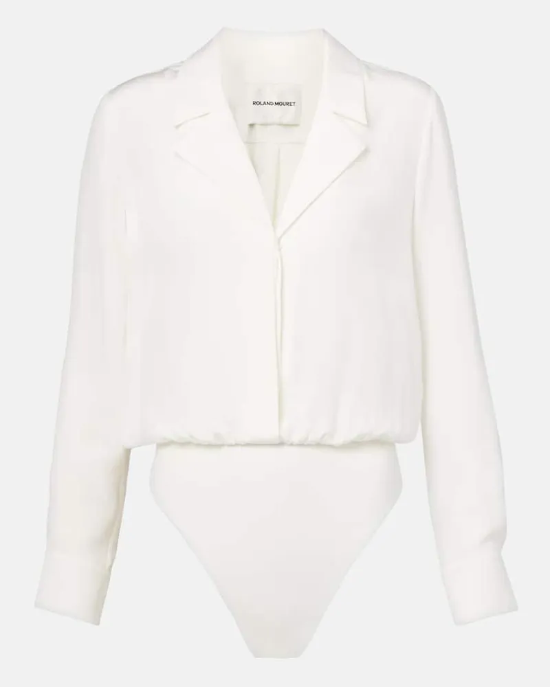 Roland Mouret Body aus Seide Weiß