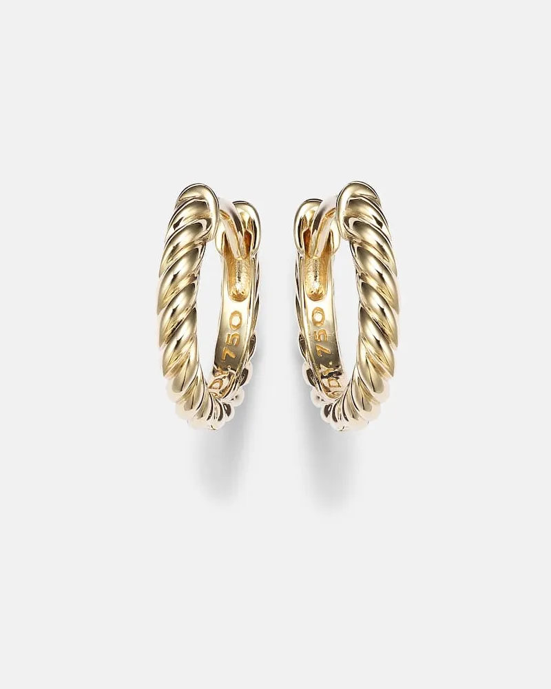 David Yurman Ohrringe Sculpted Cable Micro aus 18kt Gelbgold Gold