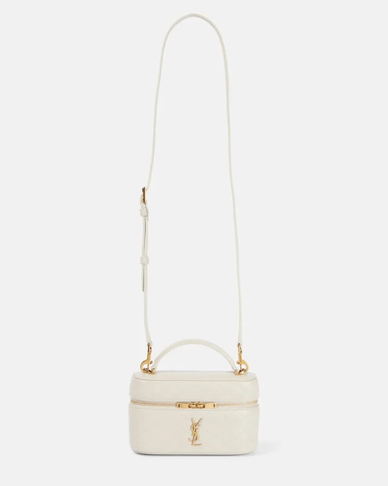 Saint Laurent Schultertasche Gaby Mini aus Leder Weiß