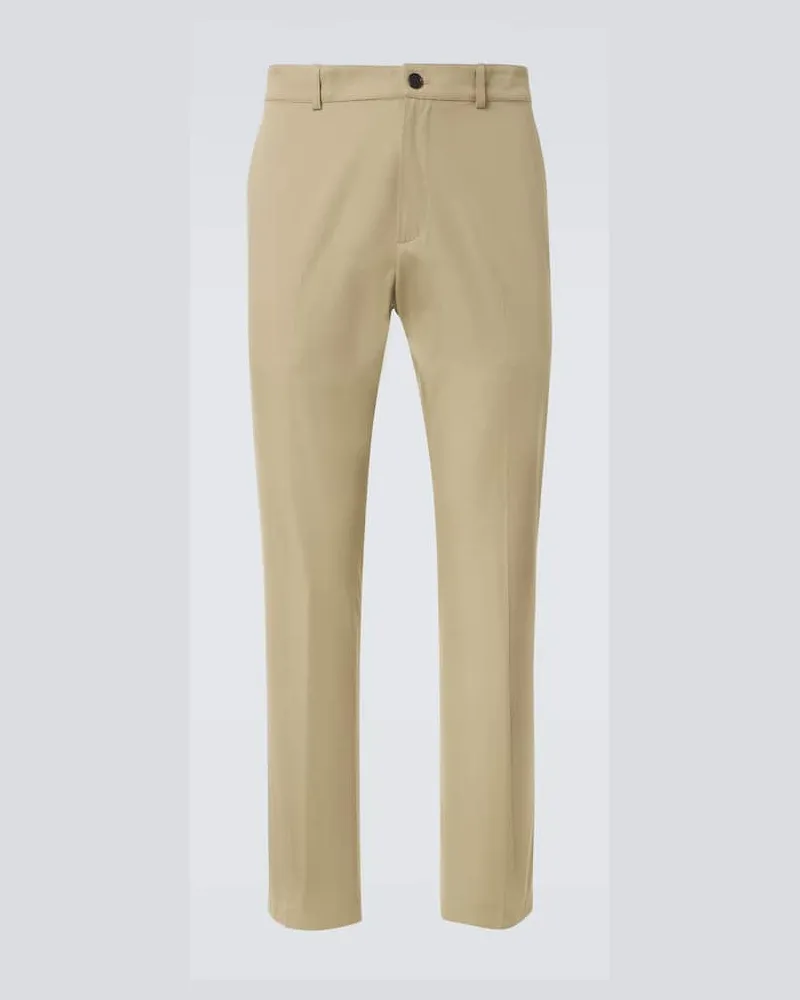 Burberry Schmale Hose aus Baumwollgabardine Beige