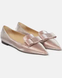 Jimmy Choo Verzierte Ballerinas Gala Pink