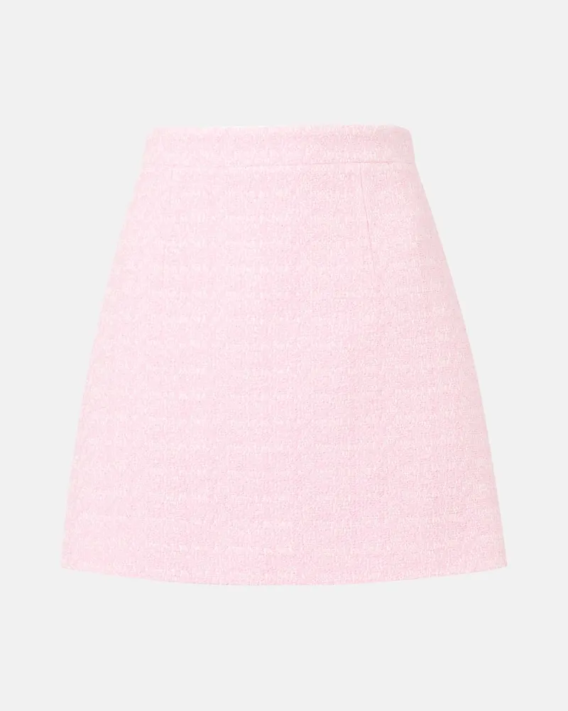 Patou Minirock aus Tweed Pink