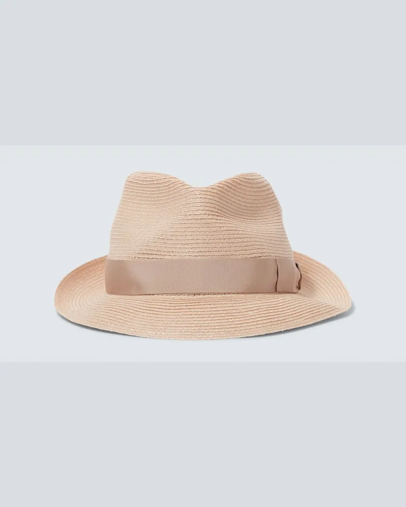 Borsalino Hut aus Stroh Beige