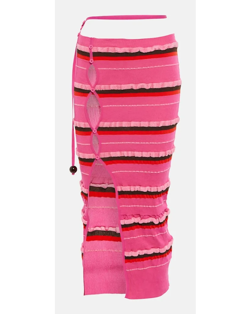 Jacquemus Midirock La Jupe Maille Concha Pink