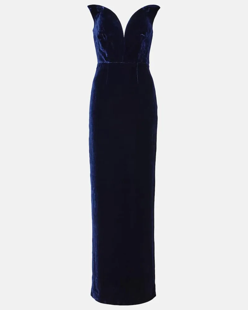 Roland Mouret Robe aus Samt Blau