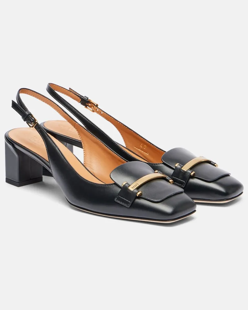 TOD'S Slingback-Pumps 50 aus Lackleder Schwarz