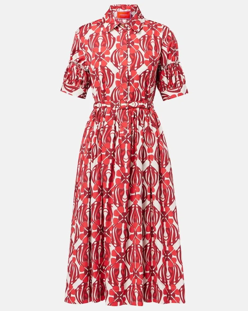La DoubleJ Hemdblusenkleid Libertine aus Baumwolle Rot
