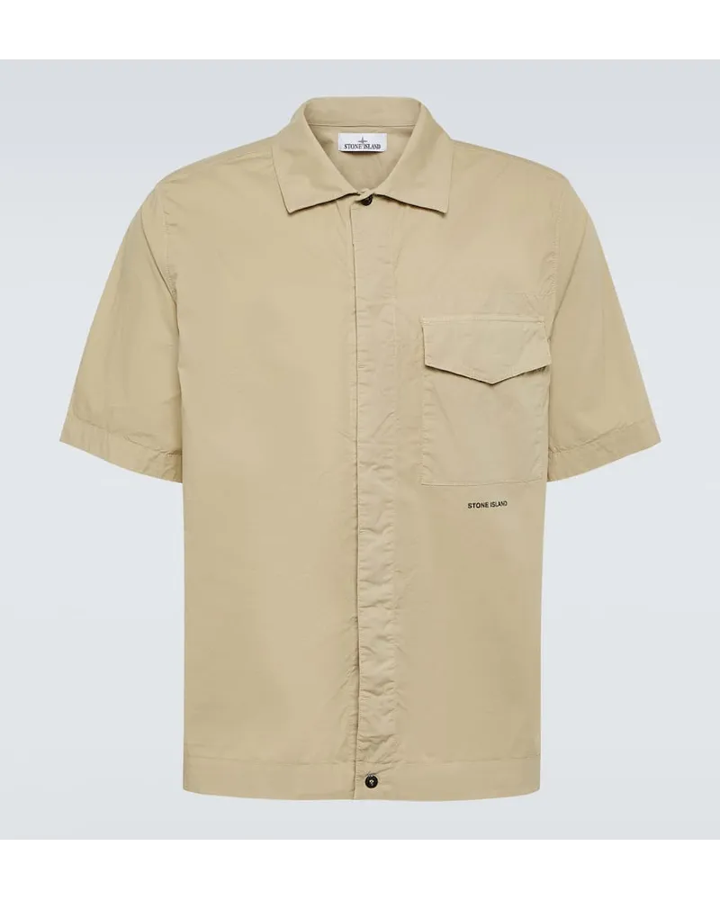 Stone Island Hemd 11805 aus Baumwolle Beige