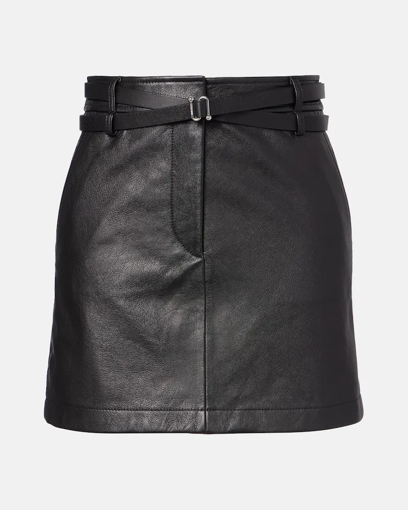 SPORTMAX Minirock Patto aus Leder Schwarz
