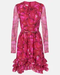 Giambattista Valli Minikleid Rose Mania aus Seiden-Georgette Pink