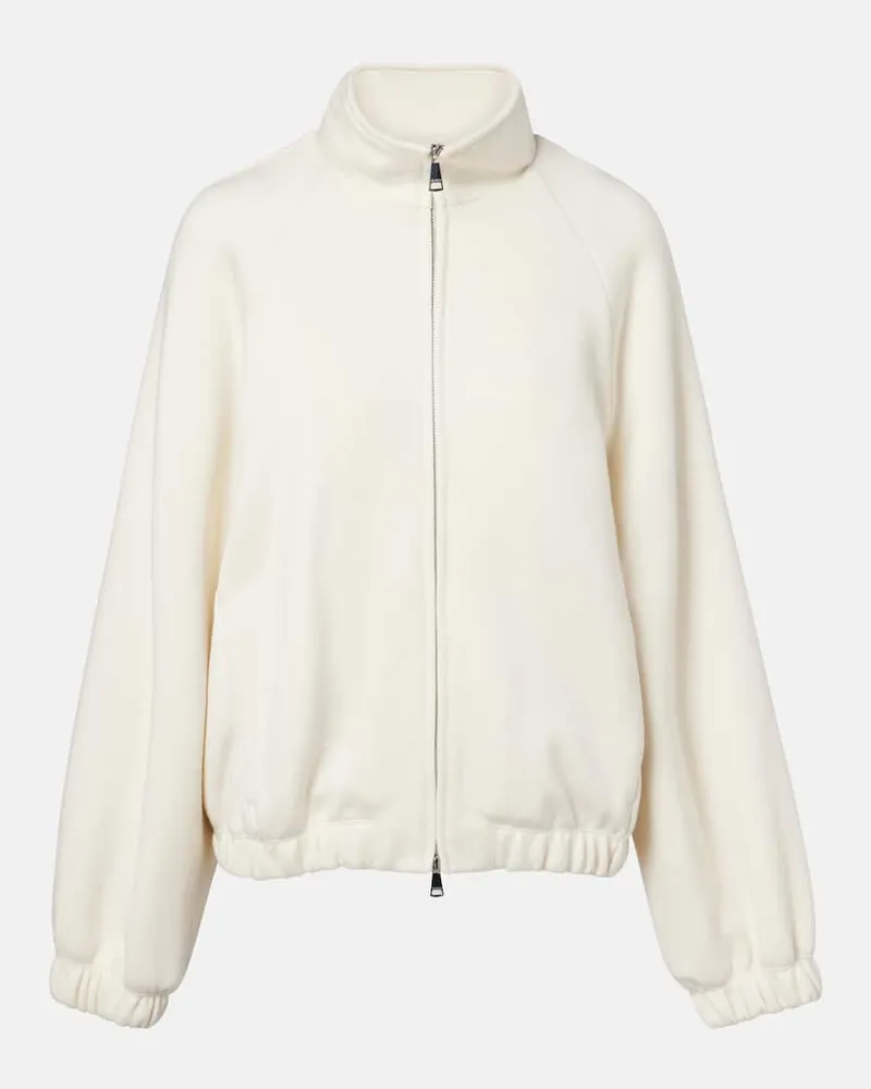 Max Mara Jacke Frine aus Jersey Weiß