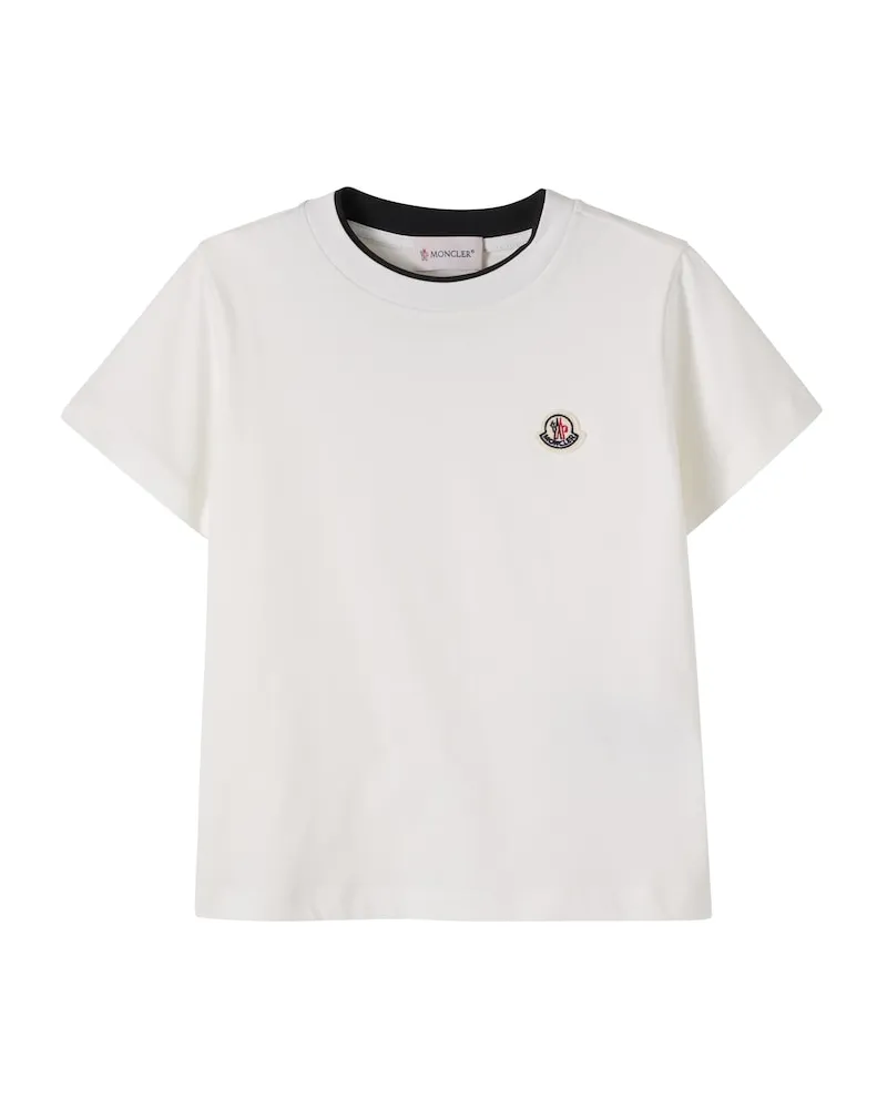 Moncler T-Shirt aus Baumwoll-Jersey Weiß