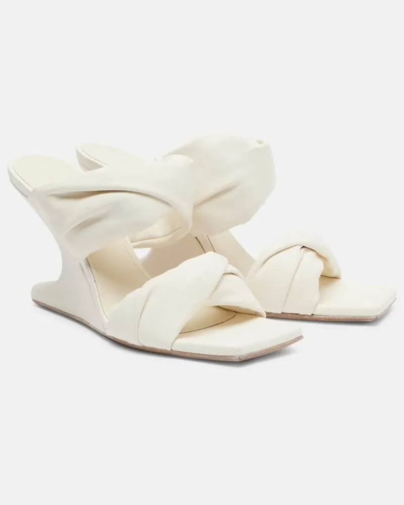 Rick Owens Pantoletten Twisted Cantilever 80 aus Leder Weiß