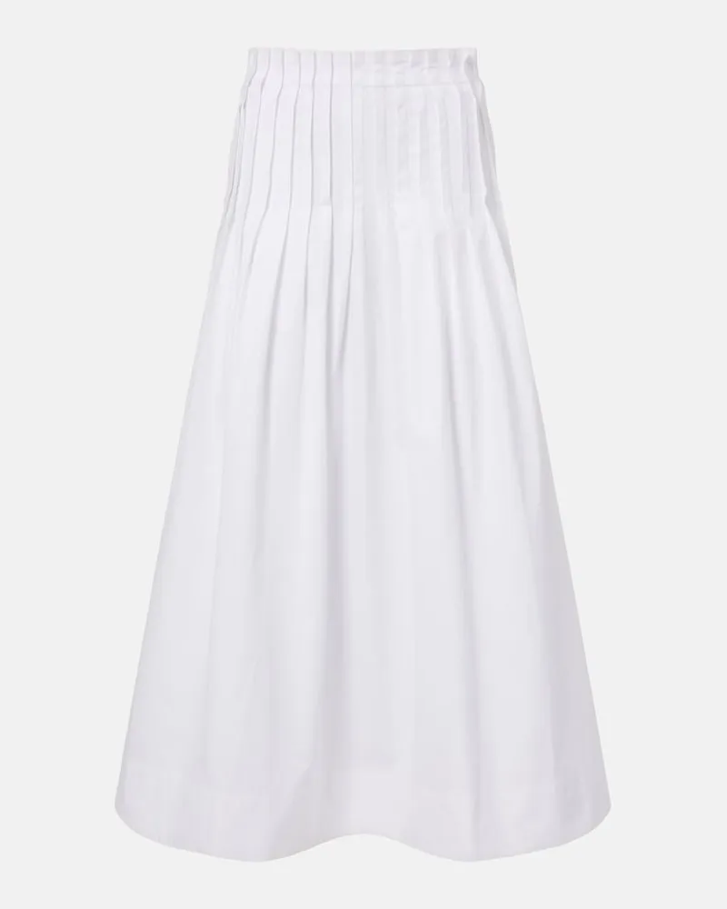 Róhe Róhe Maxirock aus Baumwollpopeline Weiß