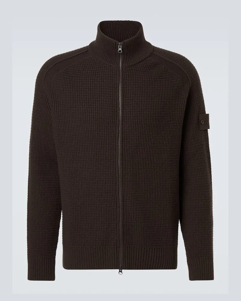 Stone Island Jacke Ghost aus Schurwolle Braun