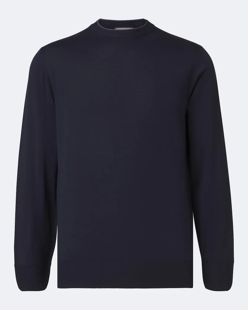 Canali Pullover aus Wolle Blau