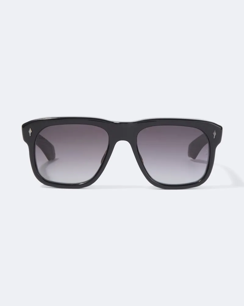 Jacques Marie Mage Eckige Sonnenbrille Yves Schwarz