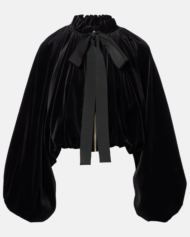 Patou Jacke aus Samt Schwarz