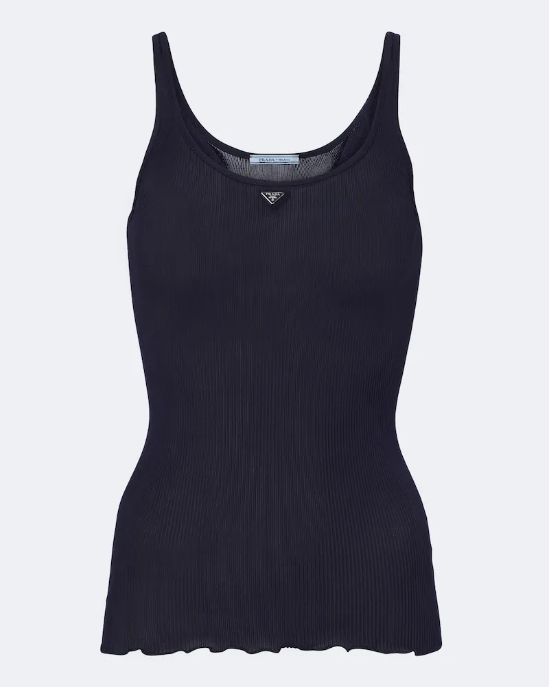 Prada Tanktop aus Seide Blau