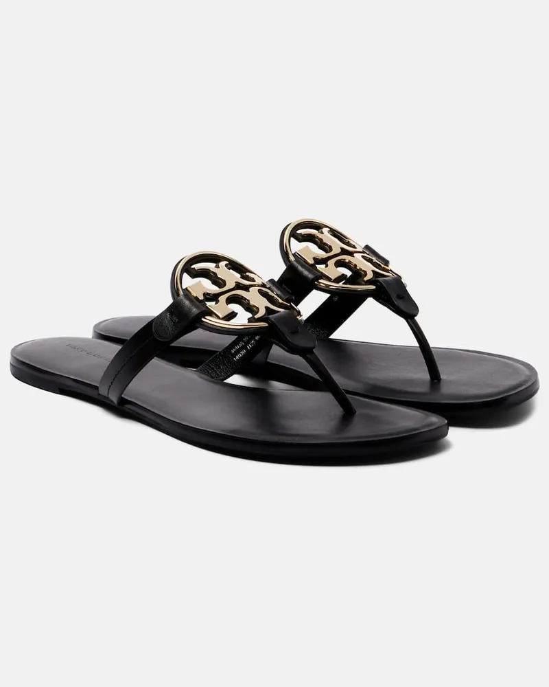 Tory Burch Sandalen Metal Miller aus Leder Schwarz