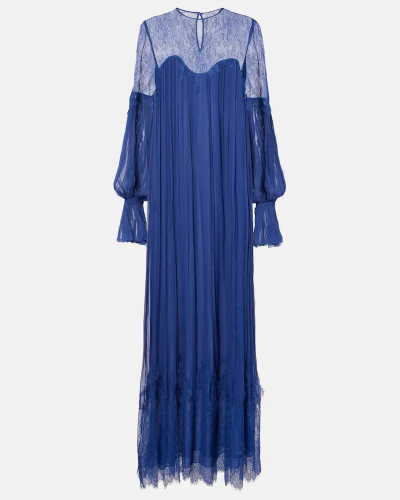 COSTARELLOS Robe Renia mit Spitze Blau