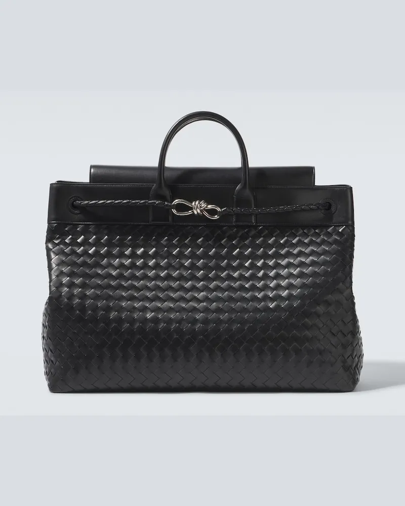 Bottega Veneta Tote Andiamo Voyager Large aus Leder Schwarz