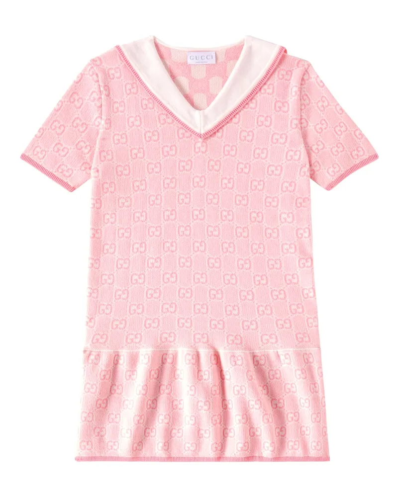 Gucci Polokleid GG aus Baumwolle Pink