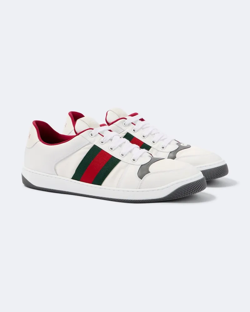 Gucci Sneakers Screener mit Leder Weiß