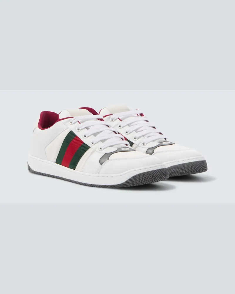 Gucci Sneakers Screener mit Leder Weiß